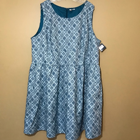 Halogen teal Aline dress size 24W NWT - Picture 2 of 6